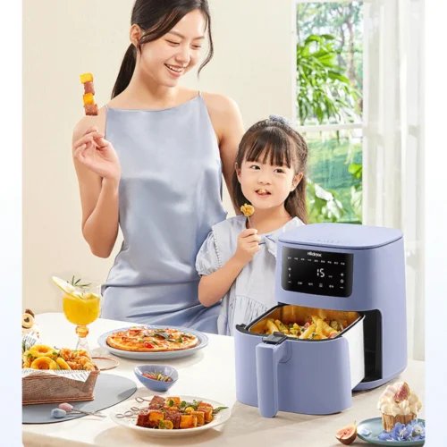 Large Capacity Home Air Fryer Oven with Stainless Steel Inner Pot - Smart Oil-Free and Multi-Function