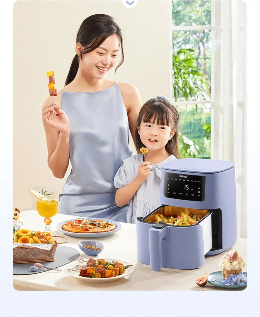 Large Capacity Home Air Fryer Oven with Stainless Steel Inner Pot - Smart Oil-Free and Multi-Function - Image 6