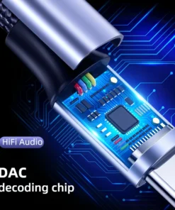 Alternative view of USB C to 3.5mm Headphone Adapter for iPhone Sumsang Huawei Xiaomi Redmi Poco Pixel 3.5mm Jack Earphone AUX Audio Adapter Cable