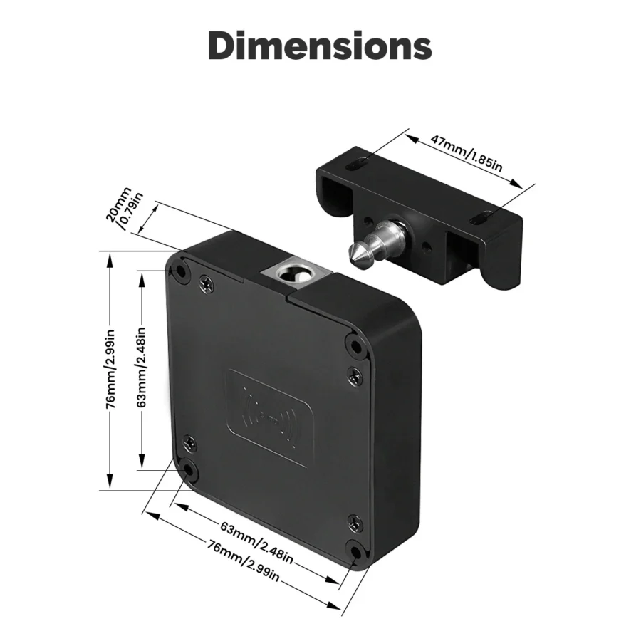 MOES Smart Lock - Bluetooth Keyless Lock for Cabinet and Drawer - Image 6