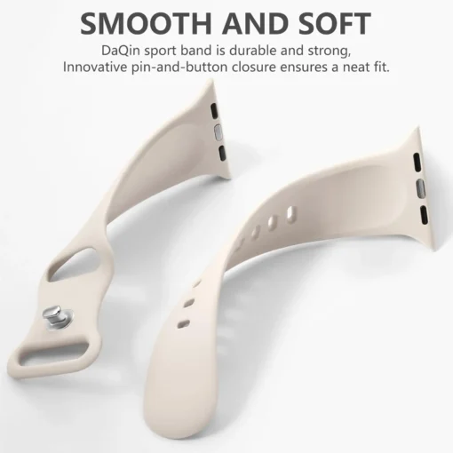 Silicone Strap for Apple Watch Bands with Adjustable Fit for Series Ultra, 2-11, 40-49mm - Image 4