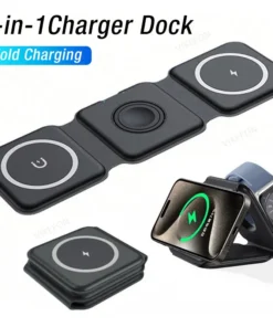 Desktop Wireless Charger 3 in 1 Phone Charge Dock For iPhone 16 15 14 13 12 Apple Watch 10/9/8/7/6/5/4 AirPods Pro Fast Charging