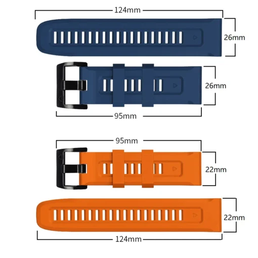 Silicone Watch Strap with QuickFit Design for Garmin Epix Gen 2, Fenix 7, 5 Plus, 6X Pro, and Enduro 2 - Image 6