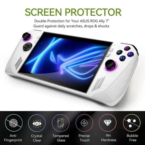 Alternative view of Shockproof Protective Case with Kickstand PC Back Cover Transparent Full Coverage Handheld Console Shell for Asus ROG Ally