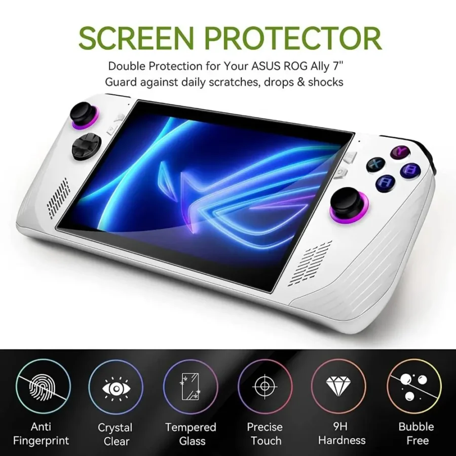 Shockproof Protective Case with Kickstand PC Back Cover Transparent Full Coverage Handheld Console Shell for Asus ROG Ally - Image 2