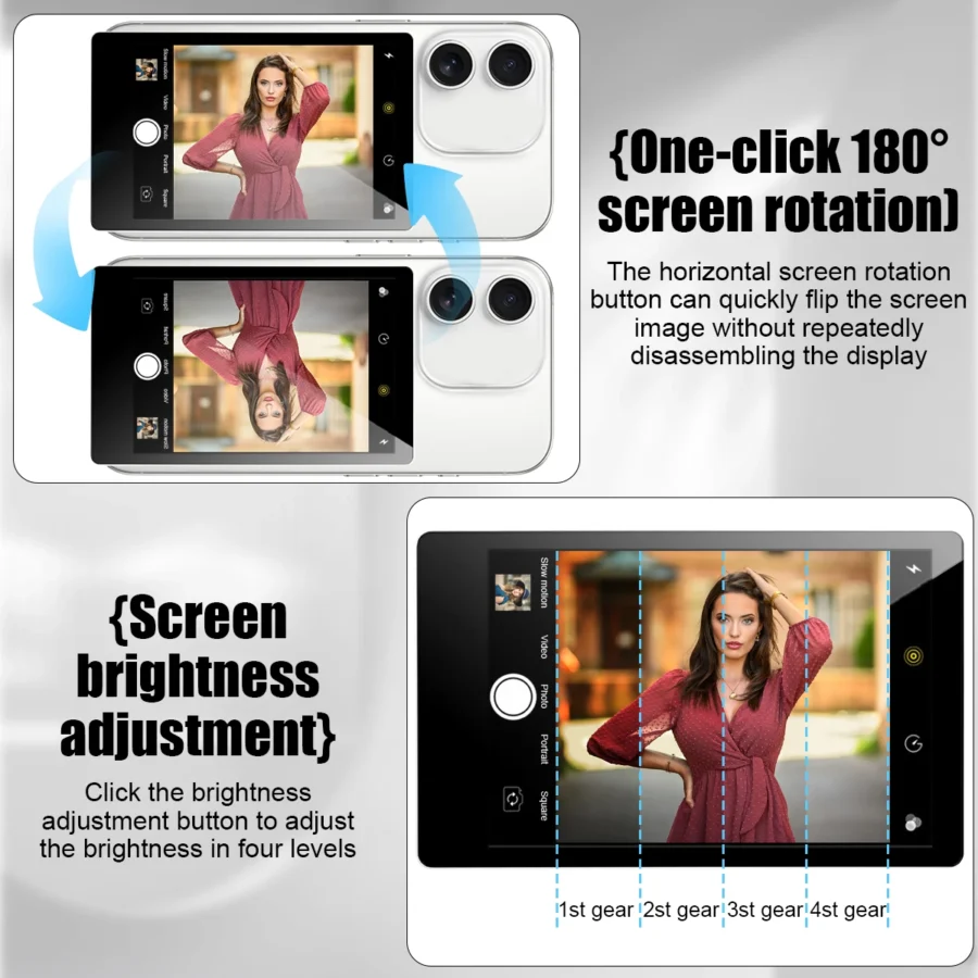 Wireless Vlog Mobile magnetic selfie screen using phone rear camera for Selfie Vlog or Live Stream Compatible. - Image 4
