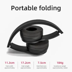 Alternative view of Bluetooth Wireless Headphones – Foldable HiFi Stereo with Bass for Music and Gaming