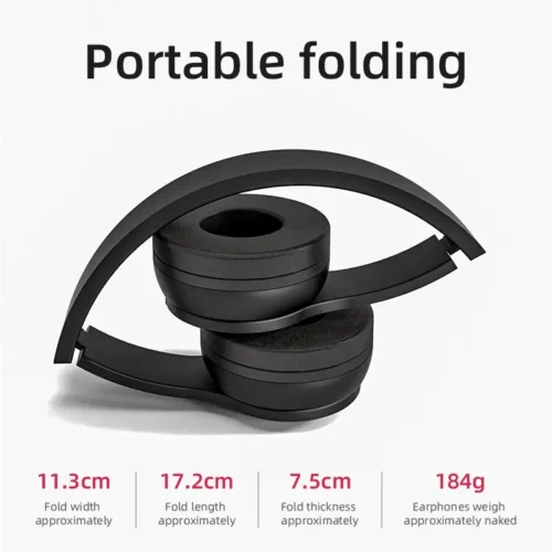 Alternative view of P47 Bluetooth Wireless Headphones – Foldable HiFi Stereo with Bass for Music and Gaming