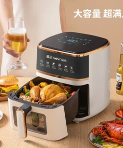 Multifunctional Air Fryer - Visual Electric Oven, Smokeless Cooking, Household Use