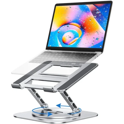 Adjustable 360° Rotating Aluminum Laptop Stand for MacBook and Notebooks