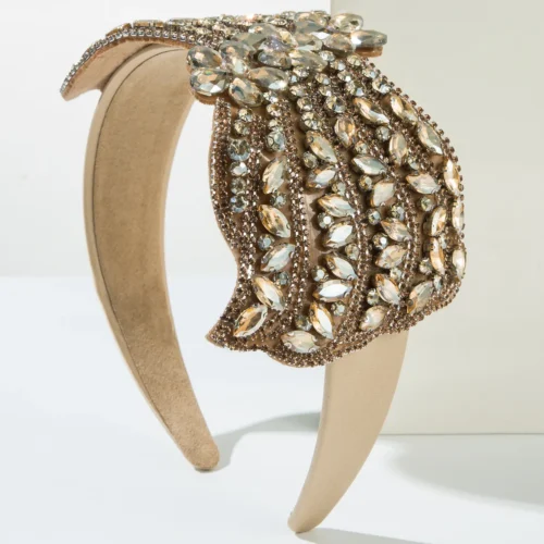 Alternative view of Ins Fashion Gold/Silver Pearl Hair Band Luxury Baroque Rhinestone Headband Girls Sweet Headwear Hair Accessories Wholesale