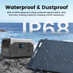 Alternative view of Portable Power Station with 200W Solar Panel and 1024Wh Capacity for Camping