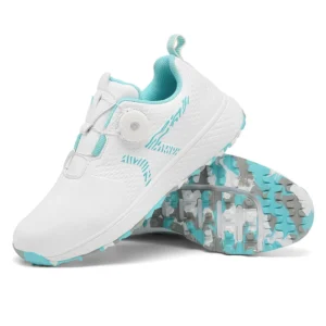 Golf Shoes for Women + Professional Spikeless Design + Waterproof Pink Sneakers for Training