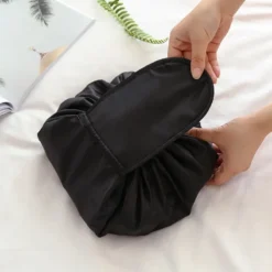 Alternative view of Portable Waterproof Cosmetic Bag with Drawstring Closure for Women