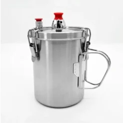 Ultra-Light Mini Pressure Cooker with Folding Handle, 304 Stainless Steel for Camping