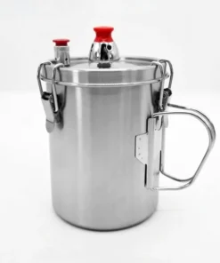 Ultra-Light Mini Pressure Cooker - 304 Stainless Steel, Folding Handle, Portable Cooking Pot for Camping