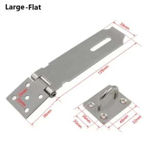 Stainless Steel Padlock Hasp with 90-Degree Angle for Shed Gate Latches - L