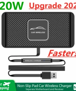 120W Wireless Charger Car Silicone Pad Stand For iPhone 14 13 12 Xiaomi Samsung Huawei Mobile Phone Fast Car Wireless Charging