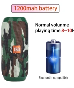 Alternative view of Portable Wireless Bluetooth Speaker with FM Radio and Subwoofer – Hand Free Audio Solution