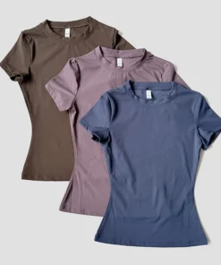 Alternative view of Women Yoga Top Seamless Sport T Shirts Fitness Clothes Short Sleeve Yoga Shirt Gym Top Running Active Wear