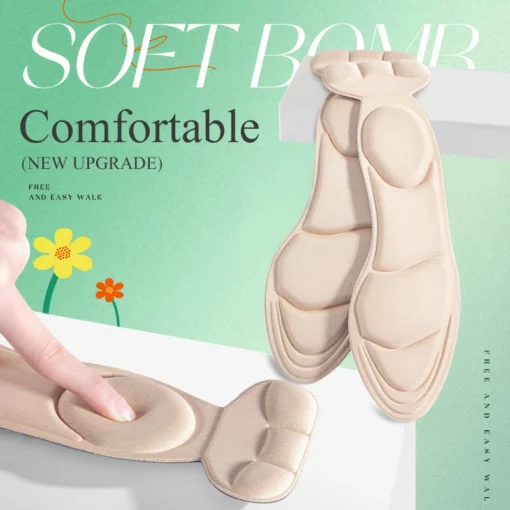 Memory Foam Insoles with Anti-slip Design for Women's High-heel Shoes, Breathable Comfort and Heel Protection - Image 4