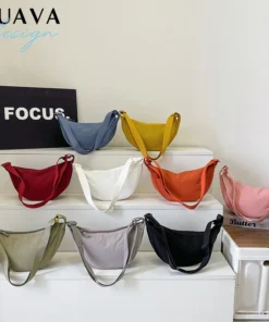 Simple Design Women's Messenger Bag Fashion Ladies Nylon Hobos Small Shoulder Bags Vintage Female Girls Purse Cloth Handbags