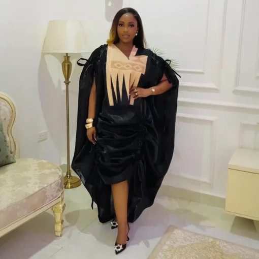 Plus Size Kaftan Dress Set for Women - African Dashiki Gown for Wedding Party - Image 4