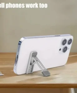 Alternative view of Aluminum Mini Laptop Stand - Portable Folding Holder with 3 Height Adjustments for MacBook and Mobile Devices