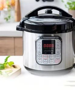 Alternative view of 6L Electric Pressure Cooker with Non-Stick Inner Pot and Timed Cooking