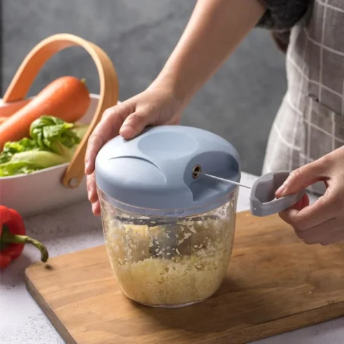 Alternative view of Manual Meat Mincer and Garlic Chopper - 500/900ml Kitchen Food Processor
