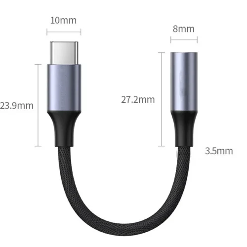 Alternative view of USB Type C To 3.5 Jack Earphone Adapter USB-C 3 5mm Audio Cable Converter For IPhone 15 15 Pro MAX Samsung Galaxy Huawei Xiaomi