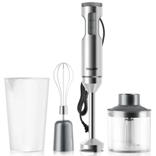 Stainless Steel Immersion Blender with 1000W Power, 700ml Beaker and 500ml Processor - Image 6