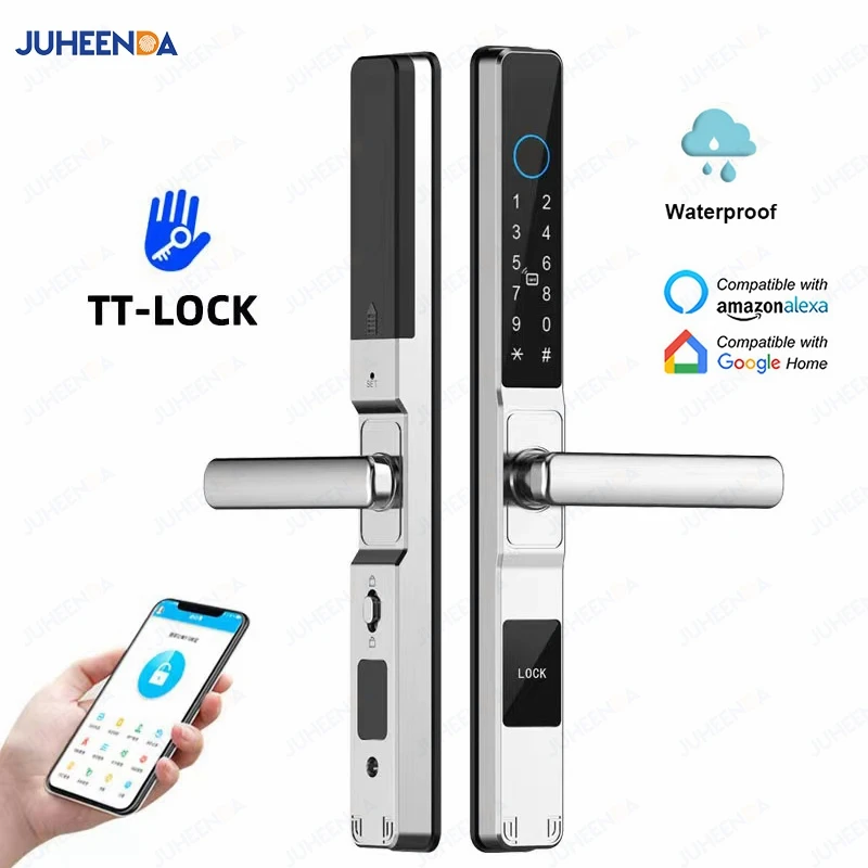 Smart Lock - Waterproof Sliding Door Lock with Fingerprint, Digital Code, RFID, and Alexa Compatibility - Image 3