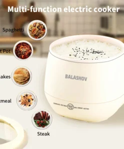 Alternative view of Portable 1.8L Smart Rice Cooker - Multifunctional Non-Stick Pot for Rice and Soup