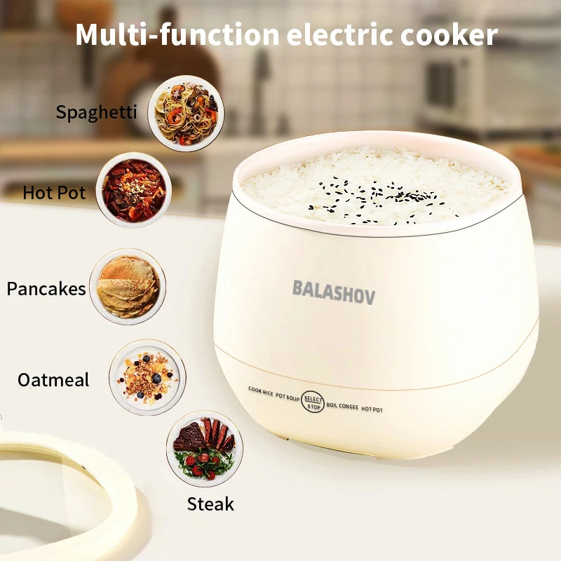 Portable 1.8L Smart Rice Cooker - Multifunctional Non-Stick Pot for Rice and Soup - Image 2