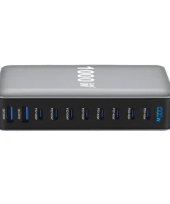 10-Port Fast Desktop Charger with 1000W GaN Technology for iPhone, Samsung, Xiaomi, and Huawei