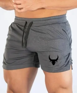 Men's Geometric Pattern Basketball Shorts with Mid Waist Micro Elastic Quick Drying Breathable Sports Pants for Running Fitness