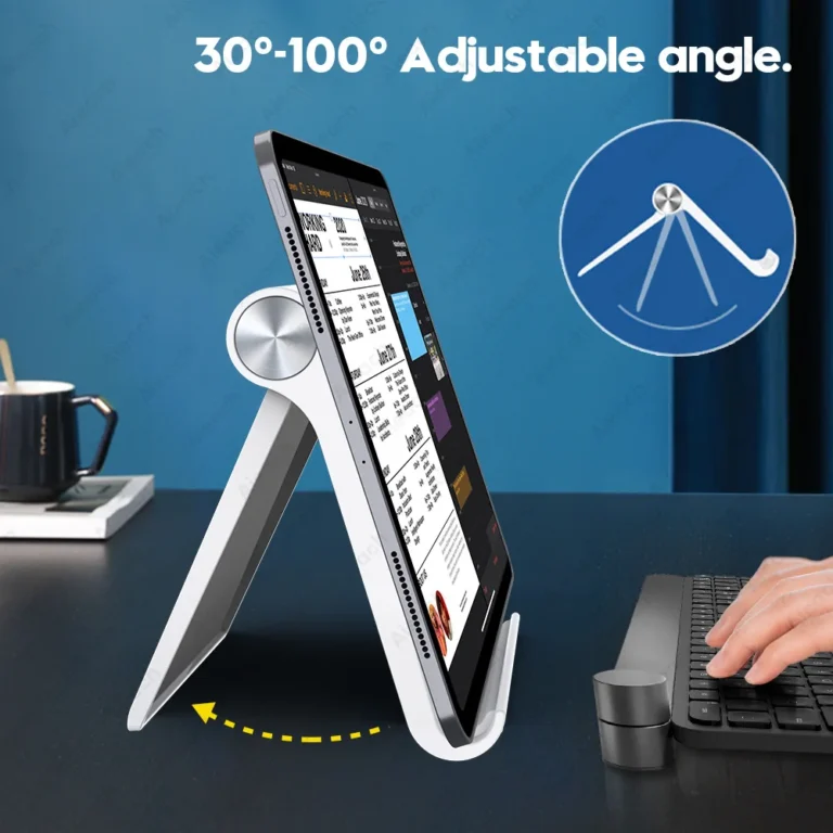 AIEACH Adjustable Tablet and Phone Stand for iPad Pro and iPhone - Desktop Holder - Image 6
