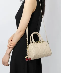 Alternative view of Elegant Cherry Key Chain for Ladies, Sturdy and Durable Alloy Lobster Clasp, Versatile and Stylish Bag Pendant