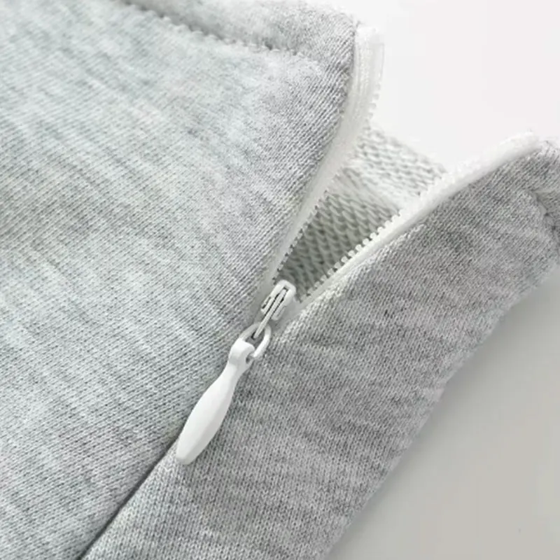 Mooyufon Women's Light Grey Mini Skirt - Vintage A-Line Pleated Design - Image 4