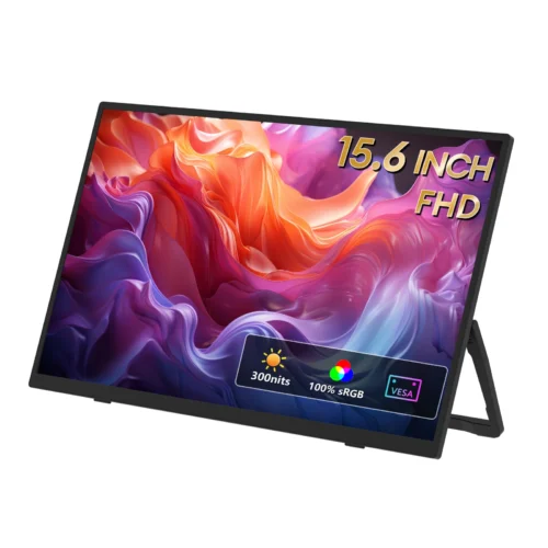 ZEUSLAP 15.6" FHD Portable Monitor - 100% sRGB, 300 Nits, Ultra-Thin Design for Gaming and Laptops
