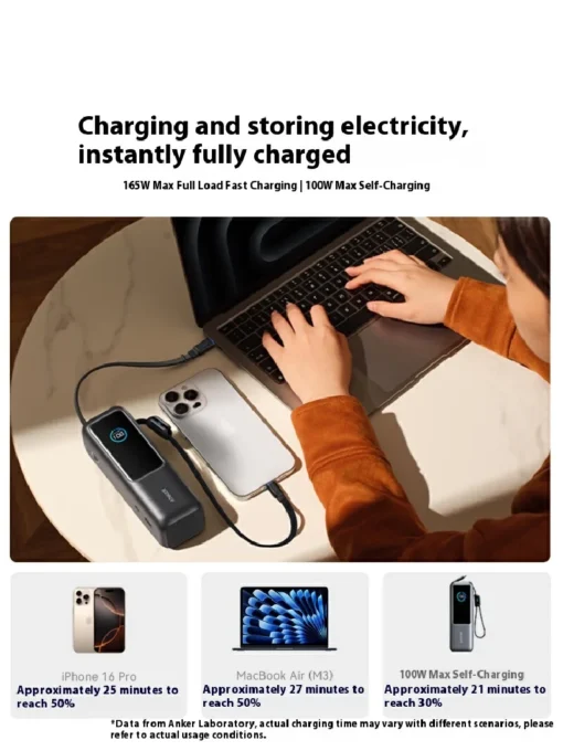 Anker 20,000mAh Power Bank with 165W Fast Charging for Air Travel - Image 3