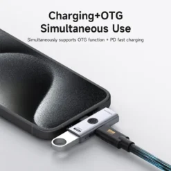 Alternative view of Dual USB C Adapter with 100W Charging and OTG Converter for iPad, iPhone, and Macbook