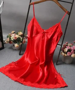 Alternative view of Sexy Lace Patchwork Camisola Lingerie Nighty Wedding Dress Sleep Wear Nightdress Clothes Women's Nightgowns Sexy Nightwear