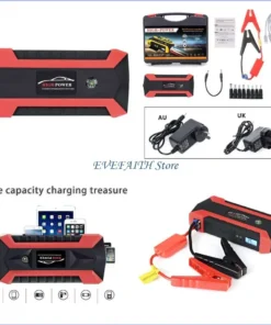 124B 89800mAh 4 USB Portable Car Jump Starter Pack Battery