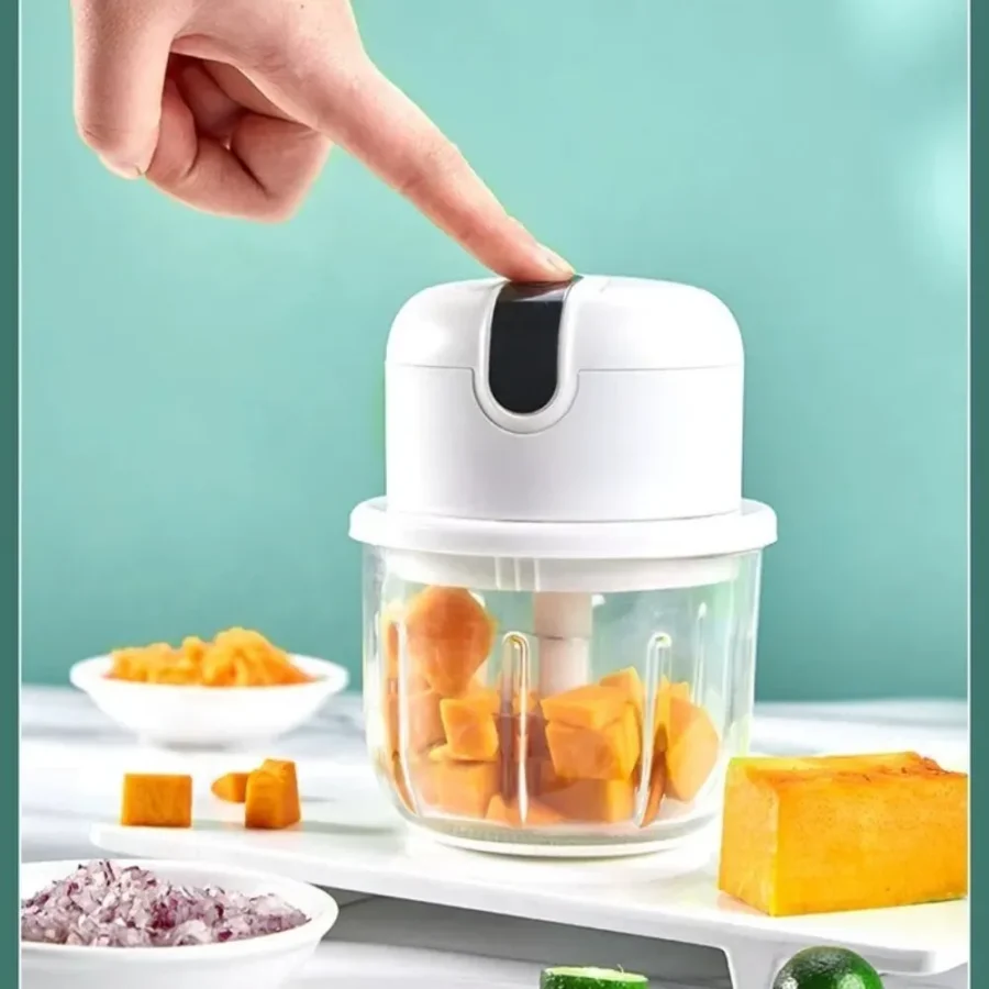 Electric Garlic Masher - Portable Mini Chopper with USB Charging, Multi-Function Meat and Vegetable Grinder - Image 2