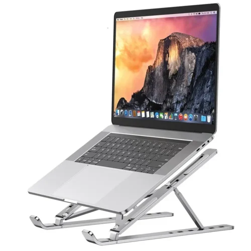 Aluminum Portable Laptop Stand – Foldable Computer Holder for MacBook and PC