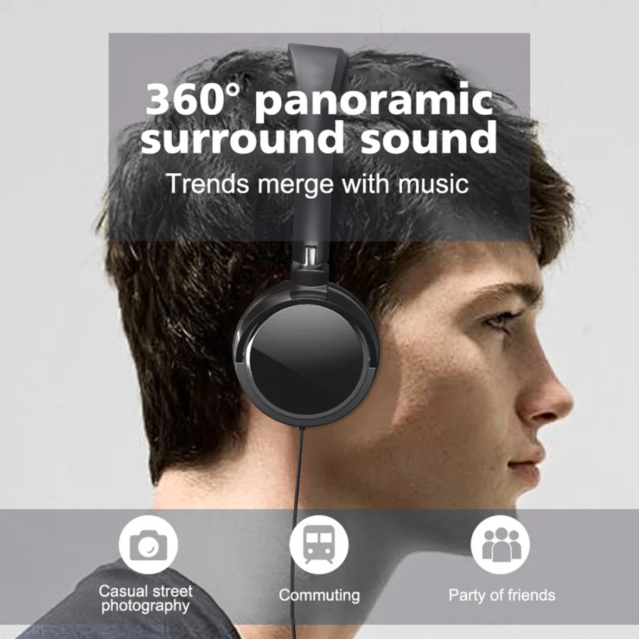 Wired Noise-Cancelling Over-Ear Headphones for PC and Mobile - Image 4