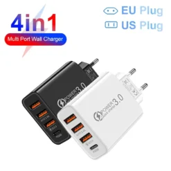 20W Multi-Port USB PD Wall Charger with Fast Charging for Smartphones