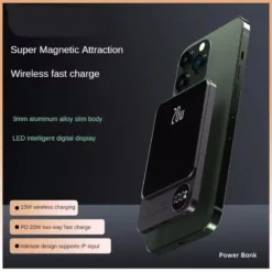 Magnetic Wireless Power Bank - 10,000mAh Fast Charger for iPhone Users